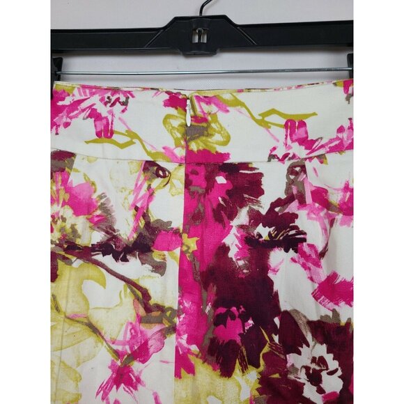 Charter Club Womens Pencil Skirt Sz 6 Watermelon Comb Floral Cotton Carrier NWT - Picture 4 of 9
